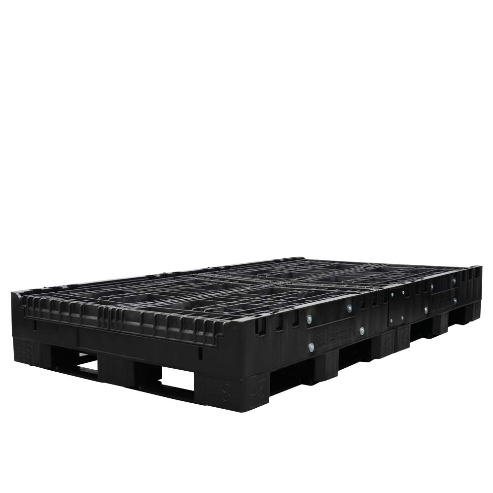 90" x 48" x 34" Medium-Duty Extended-Length Collapsible Bulk Container collapsed 