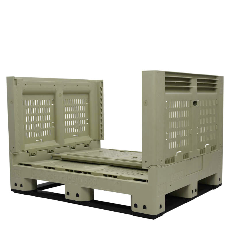 40x48x33 collapsible vented container two walls down