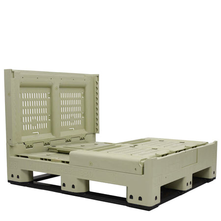 40x48x33 collapsible vented container three walls down