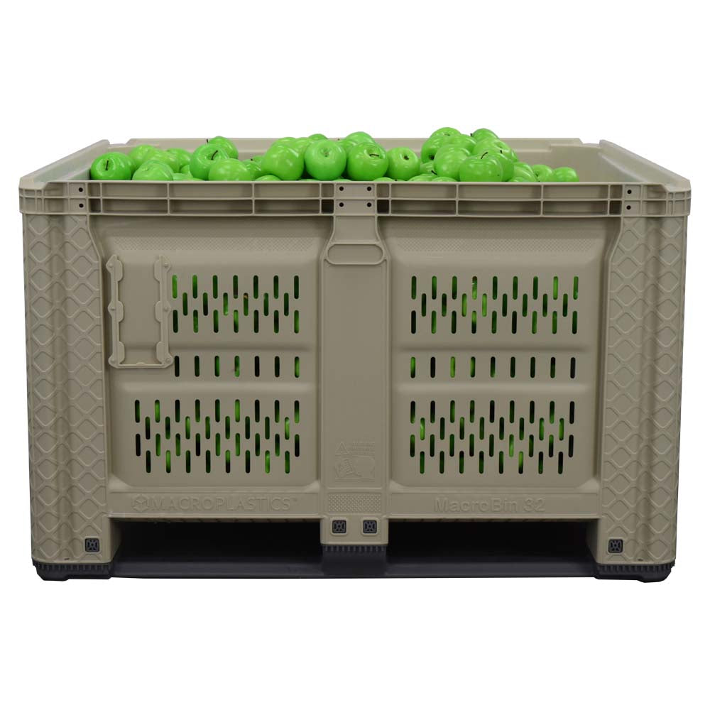 45x48x30 vented harvest bin front view