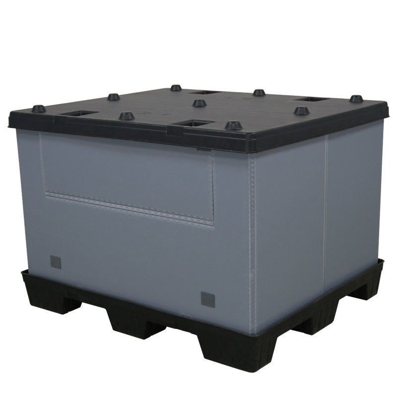 40" x 48" x 34" Plastic Pallet Pack Container with one door