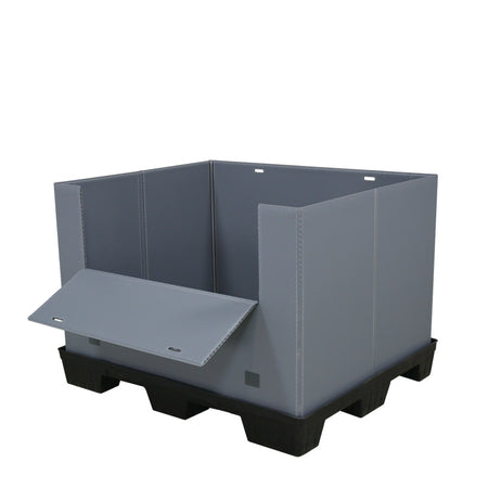 40" x 48" x 34" Plastic Pallet Pack Container drop door down