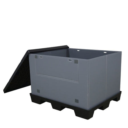 45" x 48" x 34" Plastic Pallet Pack Container lid off