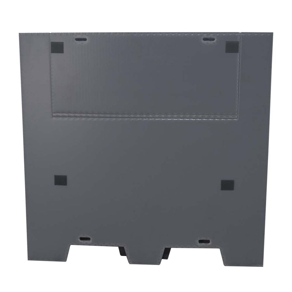 Front view grey plastic sleeve