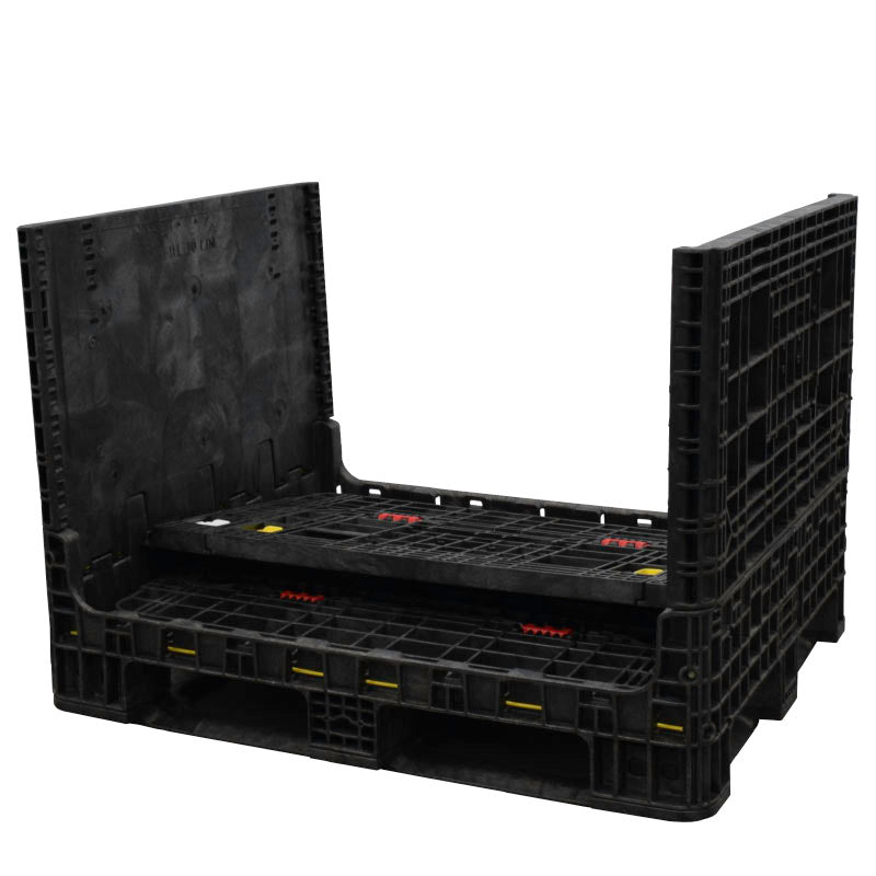 40" x 48" x 34" Heavy-Duty Bulk Container three walls down