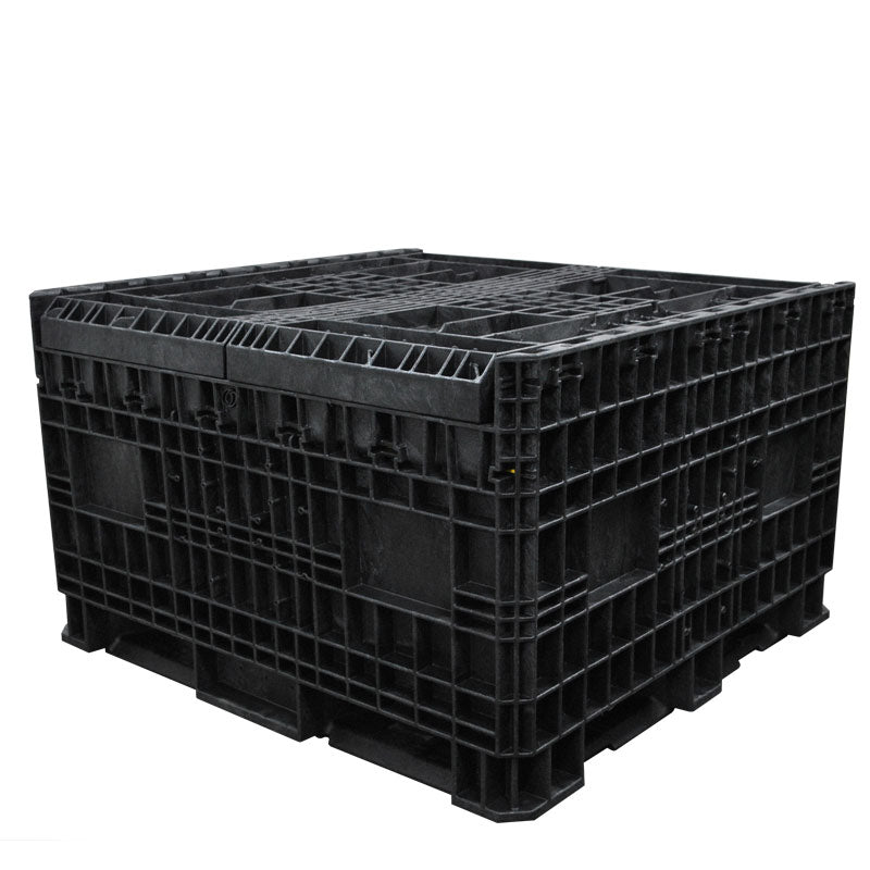 45" x 48" x 50" Heavy-Duty Collapsible Bulk Container collapsed 