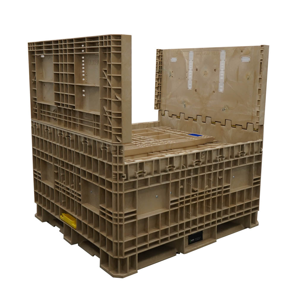 45" x 48" x 50" Hopper Bottom two walls down