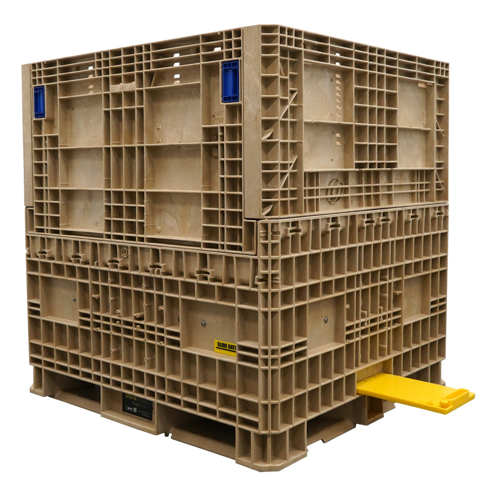 DuraGreen® 45" x 48" x 50" Beige Hopper Bottom Large - Granular Products