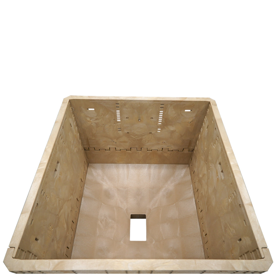 DuraGreen® 45" x 48" x 50" Beige Hopper Bottom Large - Granular Products