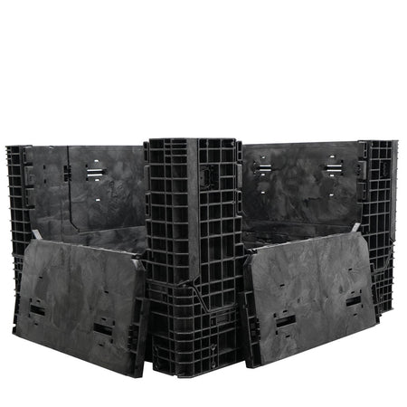 57" x 48" x 34" Extended-Length Collapsible Bulk Container side doors 