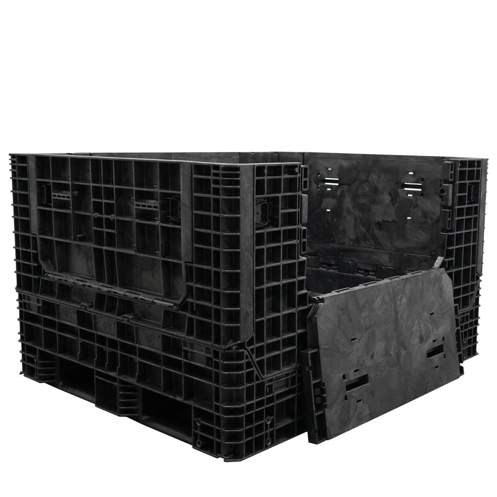 57" x 48" x 34" Extended-Length Collapsible Bulk Container side door
