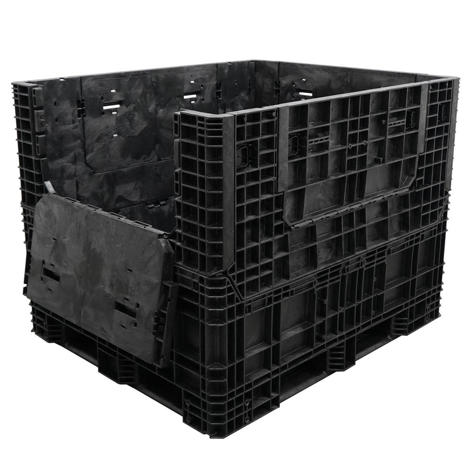 57" x 48" x 44" Extended-Length Collapsible Bulk Container drop door