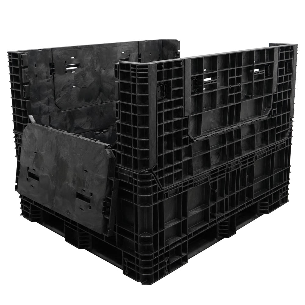 57" x 48" x 44" Extended-Length Collapsible Bulk Container two doors 