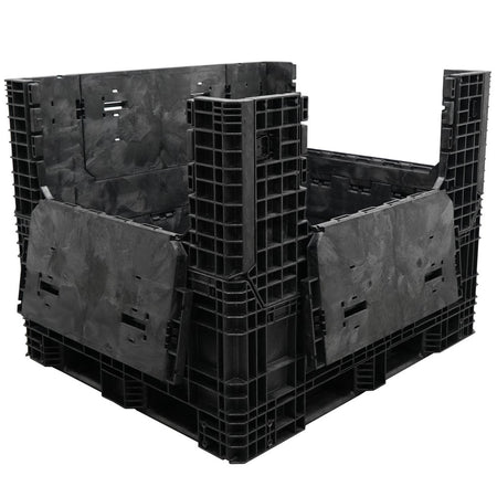 57" x 48" x 44" Extended-Length Collapsible Bulk Container three doors