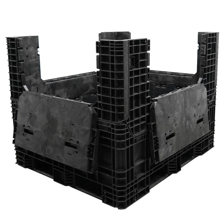 57" x 48" x 44" Extended-Length Collapsible Bulk Container four doors