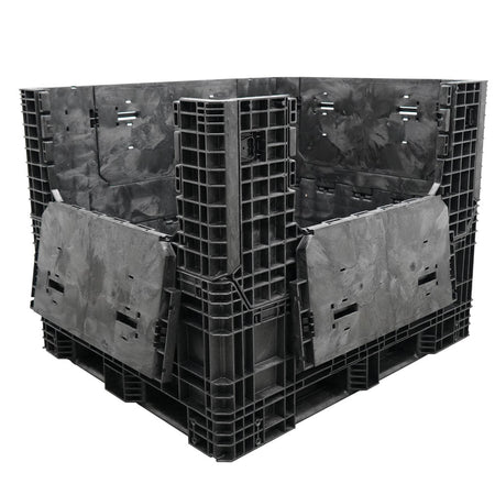 57" x 48" x 44" Extended-Length Collapsible Bulk Container side by side doors