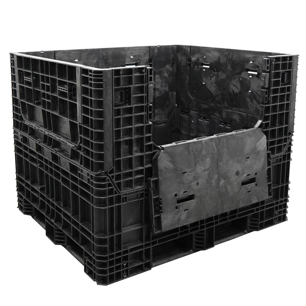 57" x 48" x 44" Extended-Length Collapsible Bulk Container side door