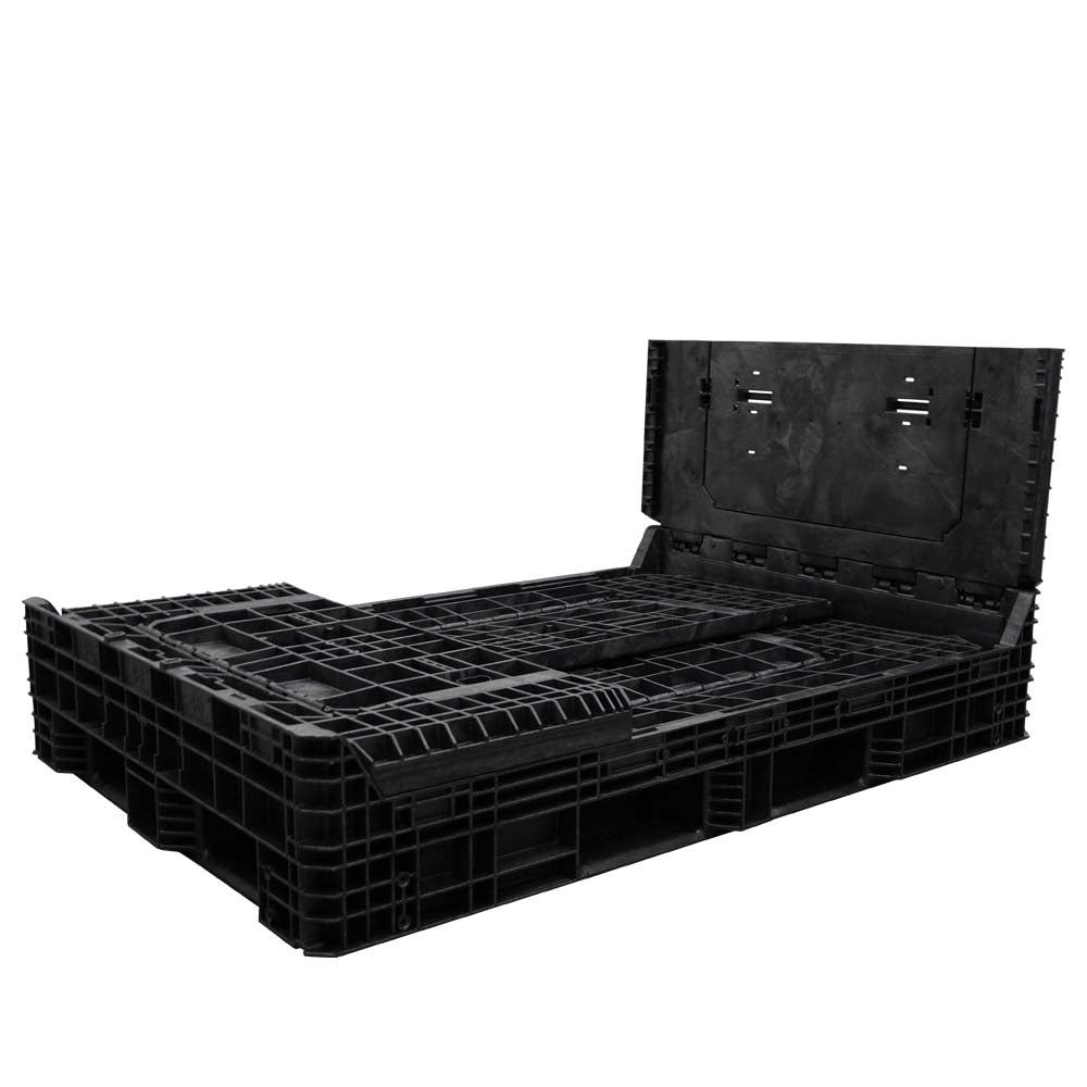 70x48x34 bulk container three walls down