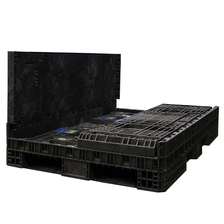 78" x 48" x 34" Heavy-Duty Collapsible Bulk Container three walls down