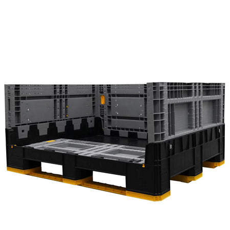 40" x 48" x 24" International Collapsible Bulk Container One Wall Down