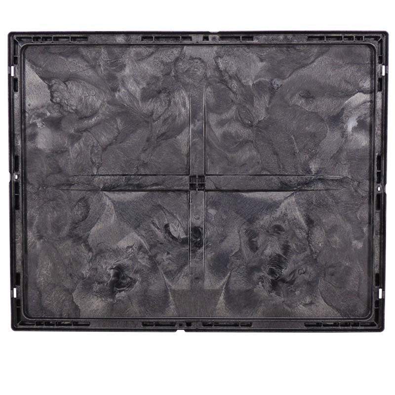57x45 hopper bottom lid bottom view