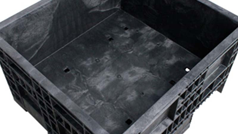 Fixed wall bulk container solid floor 