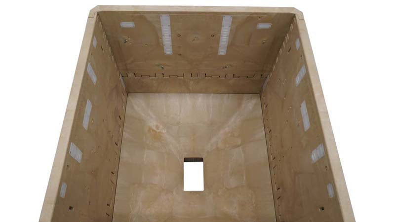 Inside beige hopper bottom