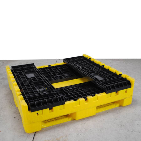 45" x 48" x 25" Used Collapsible Bulk Container collapsed 