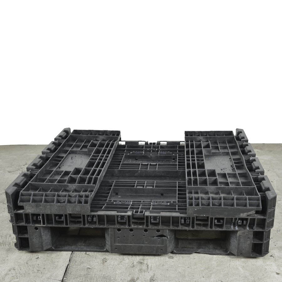 45" x 48" x 25" Used Collapsible Bulk Container collapsed 